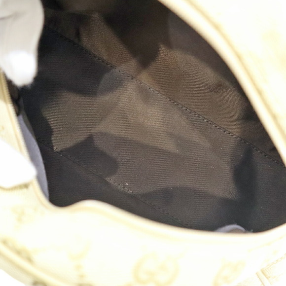Gucci One Handle GG Canvas Handbag Beige Yellow - Picture 9 of 10